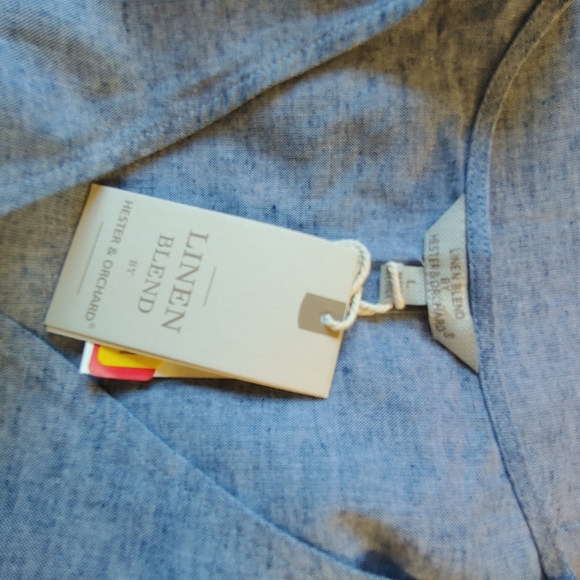 Linen Blend - Over sized Blouse with Bow Details - - Picture 6 of 7